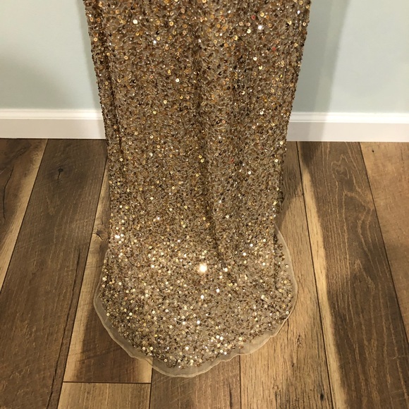Mac Duggal Copper Sequin Formal Dress - Picture 9 of 12